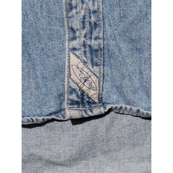Vintage Levi’s Denim Shirt Mens L Brazil Made Western Workwear Two-Pocket Blue - Picture 4 of 14